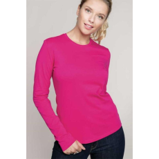 KARIBAN Póló Kariban női hosszú ujjú női (100% pamut 180g/m2) forest green, 2XL