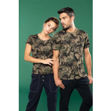 KARIBAN Póló Kariban rövid ujjú férfi, olive camouflage, L munkaruha