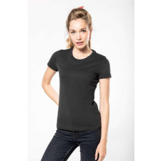 KARIBAN Póló Kariban rövid ujjú női, slub grey heather, XL