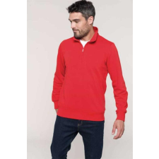 KARIBAN Pulóver Kariban cipzáras férfi (80%pamut 20%poliészter 300g/m2) red, 4XL munkaruha