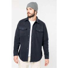 KARIBAN Pulóver Kariban férfi, dark khaki/storm grey, M