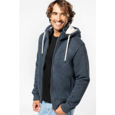 KARIBAN Pulóver Kariban férfi, slub grey heather, M munkaruha