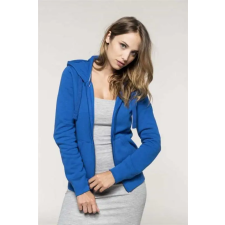 KARIBAN Pulóver Kariban női kapucnis cipzáras női, light royal blue, 2XL munkaruha