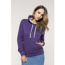 KARIBAN Pulóver Kariban női kapucnis női (80%pamut) black/fine grey, 2XL munkaruha