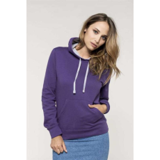 KARIBAN Pulóver Kariban női kapucnis női (80%pamut) oxford grey/navy, L