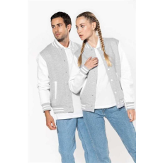 KARIBAN Pulóver Kariban unisex, oxford grey/white, M