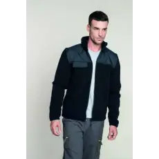 KARIBAN Pulóver Wk 2:1 kariban cipzáras unisex (100%poliészter 400g/m2) navy, M