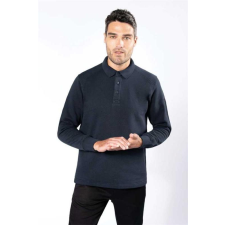KARIBAN Pulóver Wk galléros unisex (80%pamut 20%poliészter) black, L munkaruha