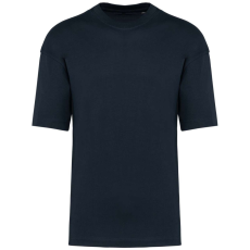 KARIBAN szélesebb szabású unisex környakas póló KA3008, Navy-M