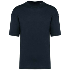 KARIBAN szélesebb szabású unisex környakas póló KA3008, Navy-XS
