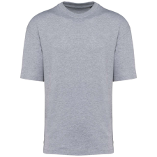 KARIBAN szélesebb szabású unisex környakas póló KA3008, Oxford Grey-XL férfi póló