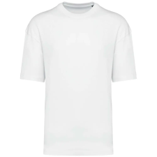 KARIBAN szélesebb szabású unisex környakas póló KA3008, White-L férfi póló