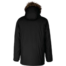 KARIBAN téli kapucnis bélelt férfi kabát KA621, Black-L férfi kabát, dzseki