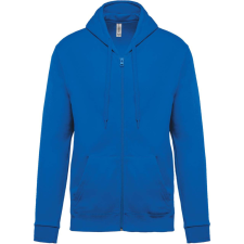 KARIBAN unisex cipzáros kapucnis pulóver KA479, Light Royal Blue-4XL női pulóver, kardigán