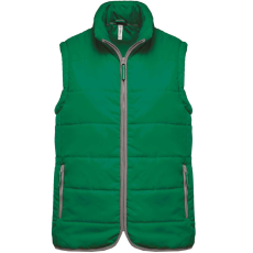 KARIBAN Uniszex bélelt mellény, cipzáras, Kariban KA6116, Kelly Green-XL