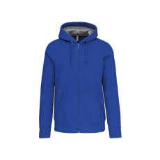 KARIBAN Uniszex cipzáras kapucnis vastag pulóver, Kariban KA444, Light Royal Blue-2XL