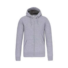 KARIBAN Uniszex cipzáras kapucnis vastag pulóver, Kariban KA444, Oxford Grey-2XL