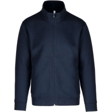 KARIBAN Uniszex cipzáras pulóver, Kariban KA472, Navy-2XL