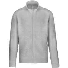 KARIBAN Uniszex cipzáras pulóver, Kariban KA472, Oxford Grey-XS férfi pulóver, kardigán