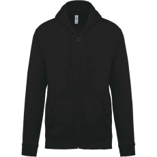KARIBAN Uniszex cipzáros kapucnis pulóver, Kariban KA479, Black-XL