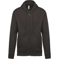 KARIBAN Uniszex cipzáros kapucnis pulóver, Kariban KA479, Dark Grey-XL