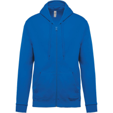KARIBAN Uniszex cipzáros kapucnis pulóver, Kariban KA479, Light Royal Blue-XS
