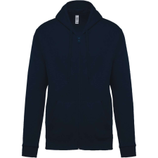 KARIBAN Uniszex cipzáros kapucnis pulóver, Kariban KA479, Navy-2XL férfi pulóver, kardigán