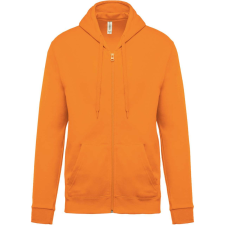 KARIBAN Uniszex cipzáros kapucnis pulóver, Kariban KA479, Orange-XS férfi pulóver, kardigán