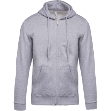 KARIBAN Uniszex cipzáros kapucnis pulóver, Kariban KA479, Oxford Grey-M férfi pulóver, kardigán