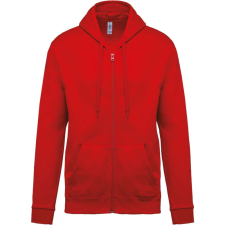 KARIBAN Uniszex cipzáros kapucnis pulóver, Kariban KA479, Red-3XL férfi pulóver, kardigán