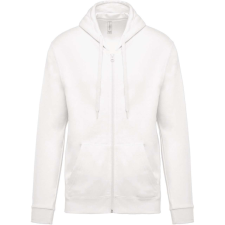 KARIBAN Uniszex cipzáros kapucnis pulóver, Kariban KA479, White-3XL férfi pulóver, kardigán