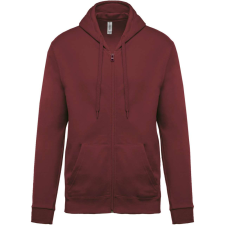 KARIBAN Uniszex cipzáros kapucnis pulóver, Kariban KA479, Wine-2XL férfi pulóver, kardigán