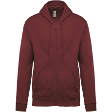 KARIBAN Uniszex cipzáros kapucnis pulóver, Kariban KA479, Wine-4XL