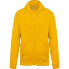 KARIBAN Uniszex cipzáros kapucnis pulóver, Kariban KA479, Yellow-4XL férfi pulóver, kardigán