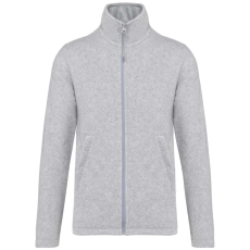 KARIBAN Uniszex FALCO cipzáras mikropolár pulóver, Kariban KA911, Ash Heather-4XL