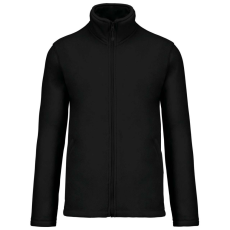 KARIBAN Uniszex FALCO cipzáras mikropolár pulóver, Kariban KA911, Black-M