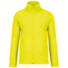 KARIBAN Uniszex FALCO cipzáras mikropolár pulóver, Kariban KA911, Fluorescent Yellow-3XL