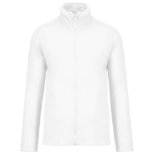 KARIBAN Uniszex FALCO cipzáras mikropolár pulóver, Kariban KA911, White-L férfi pulóver, kardigán