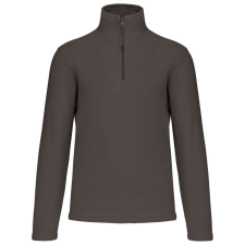 KARIBAN Uniszex galléros, 1/4 cipzáras mikropolár pulóver, Kariban KA912, Green Olive-4XL férfi pulóver, kardigán