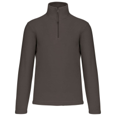 KARIBAN Uniszex galléros, 1/4 cipzáras mikropolár pulóver, Kariban KA912, Green Olive-XL
