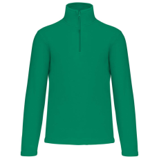 KARIBAN Uniszex galléros, 1/4 cipzáras mikropolár pulóver, Kariban KA912, Kelly Green-2XL