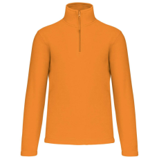 KARIBAN Uniszex galléros, 1/4 cipzáras mikropolár pulóver, Kariban KA912, Orange-S