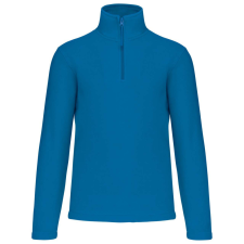 KARIBAN Uniszex galléros, 1/4 cipzáras mikropolár pulóver, Kariban KA912, Tropical Blue-3XL férfi pulóver, kardigán