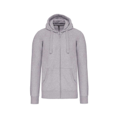 KARIBAN Uniszex kapucnis cipzáras pulóver, Kariban KA454, Oxford Grey-2XL