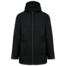 KARIBAN Uniszex kapucnis kabát, mikropolár béléssel, Kariban KA6153, Black-L