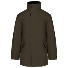 KARIBAN Uniszex kapucnis kabát steppelt béléssel, Kariban KA677, Deep Khaki-XS