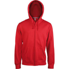 KARIBAN Uniszex kapucnis pulóver Kariban KA454 Men&#039;S Full Zip Hooded Sweatshirt -M, Red női pulóver, kardigán