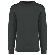 KARIBAN Uniszex kereknyakú pulóver, Kariban KA474, Dark Grey-2XL