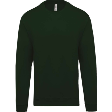 KARIBAN Uniszex kereknyakú pulóver, Kariban KA474, Forest Green-S férfi pulóver, kardigán