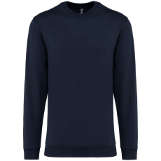 KARIBAN Uniszex kereknyakú pulóver, Kariban KA474, Navy-M